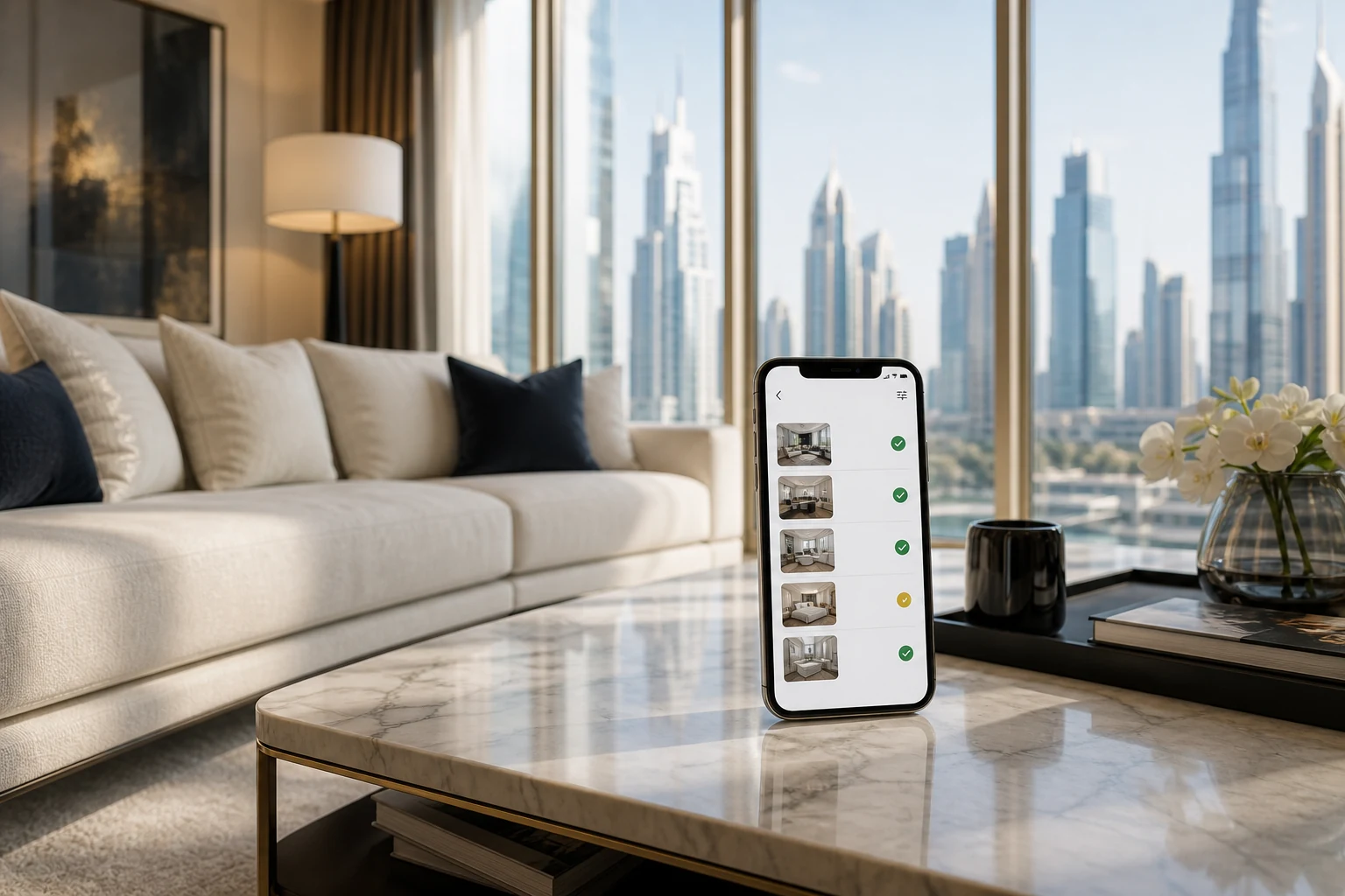 Furnished apartments come with expensive details.